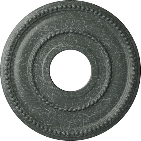 Ekena Millwork Valeriano Medallion (Canopies up to 6 1/4"), 12 1/8"OD x 3 5/8"ID x 3/4"P, Athenian Green Crackle CM12VAAGC
